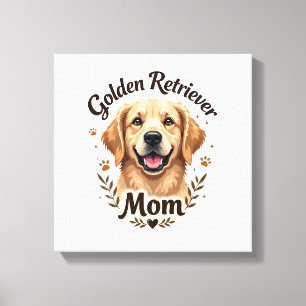 Toile Maman Golden Retriever Vintage Amateur de Chien Ty