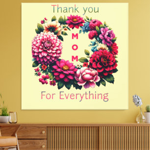 Toile "Maman Merci pour tout."