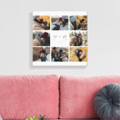 Toile Maman Monogramme Custom 8 Photo Collage Mère Famil (Insitu(Salon))