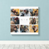 Toile Maman Monogramme Custom 8 Photo Collage Mère Famil (Insitu (Plancher de Bois))