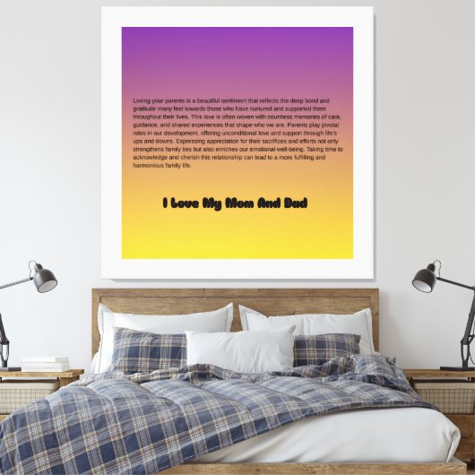 Toile "Maman & Papa - Ma Bénédiction pour toujours" (Insitu(Chambre))