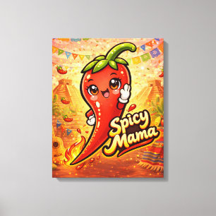 Toile Maman piquante - Chaleur - Amoureux de la bouffe