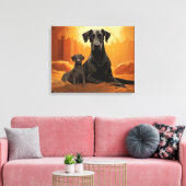 Toile "Maman & Pup Great Dane" (Insitu(Salon))