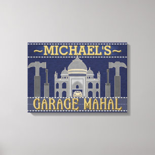 Toile Man Cave Funny Garnage Mahal Outils  Nom personnal