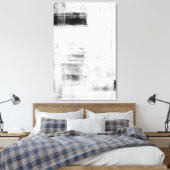 Toile 'Man Cave Worthy' Art Abstrait noir et blanc (Insitu(Chambre))
