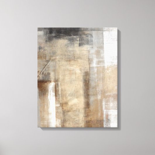 Toile 'Man Style' Beige et Brown Art Abstrait (Recto)