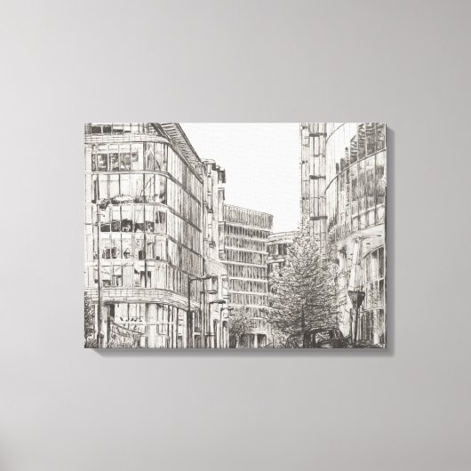 Toile Manchester Deansgate vue du café.2010 (Recto)