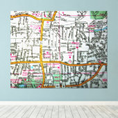 Toile MANCHESTER, TC Carte Vintage (Insitu (Plancher de Bois))