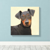 Toile Manchester Terrier Peinture Art animal original (Insitu (Plancher de Bois))
