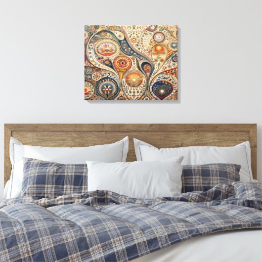 Toile Mandala Abstrait Wall Art (Insitu(Chambre))