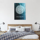 Toile Mandala Blanc Laissez la mer vous libérer (Insitu(Chambre))