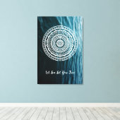 Toile Mandala Blanc Laissez la mer vous libérer (Insitu (Plancher de Bois))
