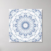 Toile Mandala bleu gris (Recto)