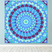 Toile Mandala Bleu Midnight Dreams Boho (Insitu (Plancher de Bois))
