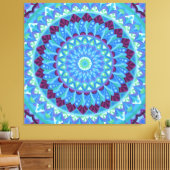 Toile Mandala Bleu Midnight Dreams Boho (Insitu(Salon))