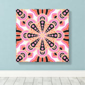 Toile Mandala - Boho Flower Bust d'automne (Insitu (Plancher de Bois))