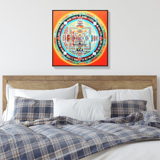 Toile Mandala bouddhiste Kalachakra (Insitu(Chambre))