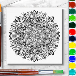Toile Mandala Chronicles ser.1 #01C Colorable/Peinture s