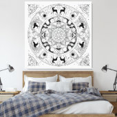 Toile Mandala Chronicles ser.1 #03 Colorable/Peinture su (Insitu(Chambre))
