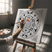 Toile Mandala Chronicles ser.1 #03 Colorable/Peinture su
