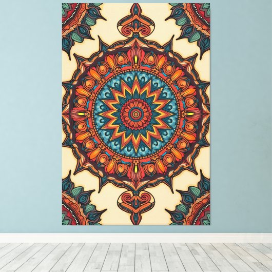 Toile Mandala coloré (Insitu (Plancher de Bois))