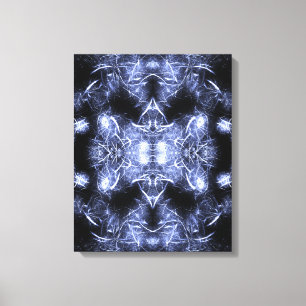 Toile Mandala d'art fractal de foudre électrique