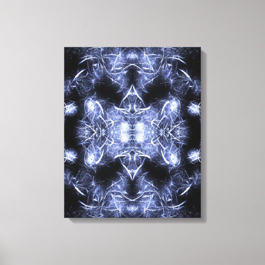 Toile Mandala d'art fractal de foudre électrique (Recto)
