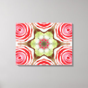 Toile Mandala de rose de rose