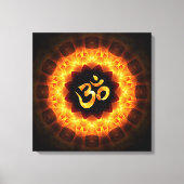 Toile Mandala d'or avec OM (Recto)