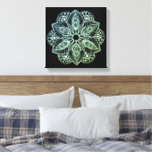 Toile Mandala Exotic Tribal Green Gradient (Insitu(Chambre))