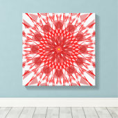 Toile Mandala Fleur Rouge Art (Insitu (Plancher de Bois))