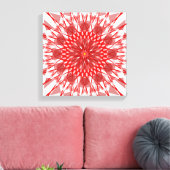 Toile Mandala Fleur Rouge Art (Insitu(Salon))
