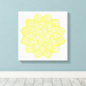 TOILE MANDALA JAUNE (Insitu (Plancher de Bois))