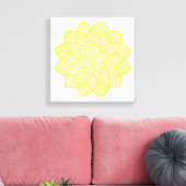 TOILE MANDALA JAUNE (Insitu(Salon))