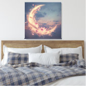 Toile Mandala Murale Boho Chuchotement de Lune (Insitu(Chambre))