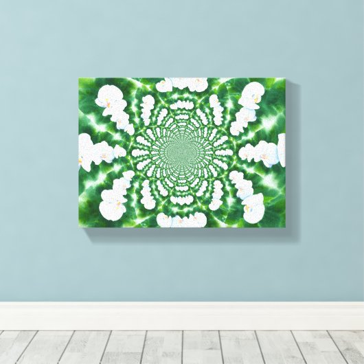 Toile Mandala Orchidée blanche (Insitu (Plancher de Bois))