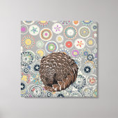 Toile mandala pangolin (Recto)