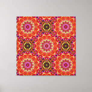 Toile MANDALA rouge