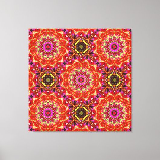 Toile MANDALA rouge (Recto)