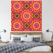 Toile MANDALA rouge (Insitu(Chambre))