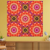 Toile MANDALA rouge (Insitu(Salon))