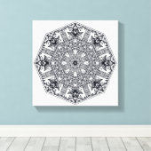 Toile Mandala Round Orament 6 (Insitu (Plancher de Bois))