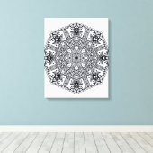 Toile Mandala Round Orament 6 (Insitu (Plancher de Bois))