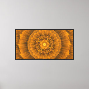 Toile Mandala Spirale Dorée