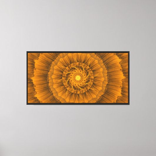 Toile Mandala Spirale Dorée (Recto)