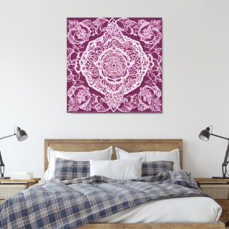 Toile Mandala violet art IA