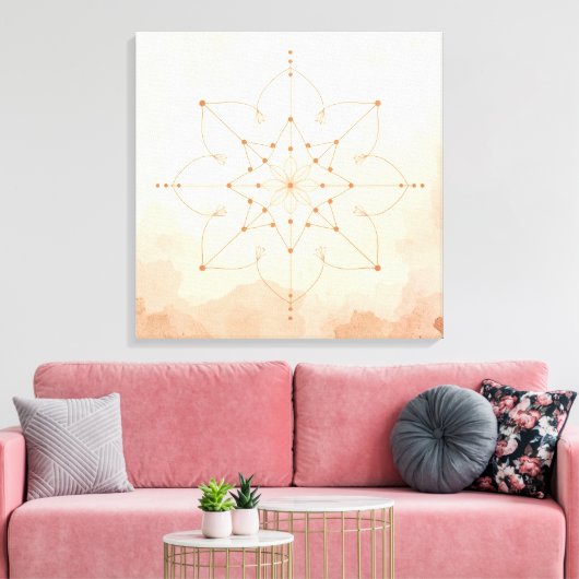 Toile Mandalas Sacred Geometry Wall Art | Modern Boho (Insitu(Salon))