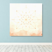 Toile Mandalas Sacred Geometry Wall Art | Modern Boho (Insitu (Plancher de Bois))