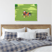 Toile Mandarin Duck up close canvas print (Insitu(Chambre))