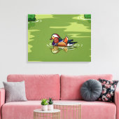 Toile Mandarin Duck up close canvas print (Insitu(Salon))